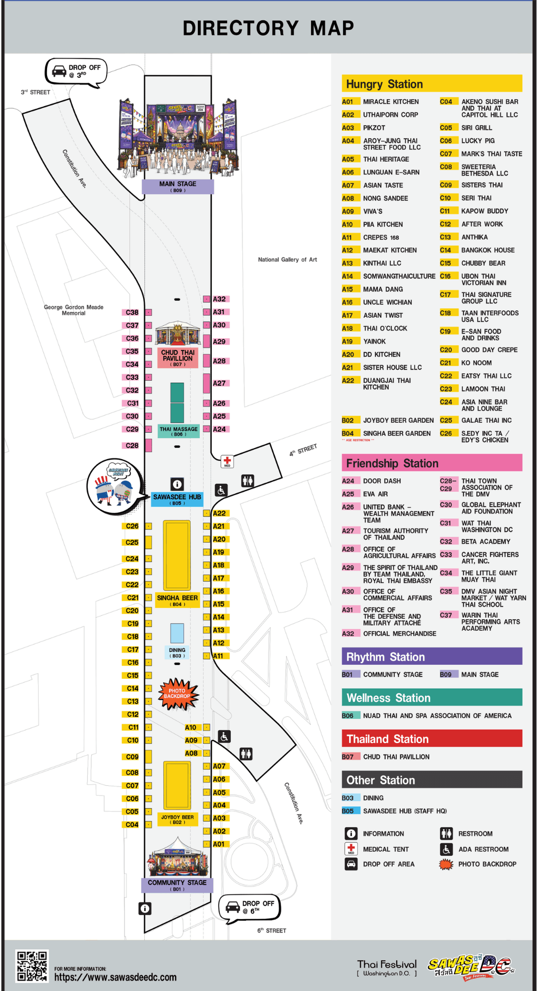 Sawasdee DC Event Directory Map